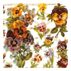 Vintage plaatjes, viooltje, vel 16,5x23,5 cm, 2 vel 1 doos