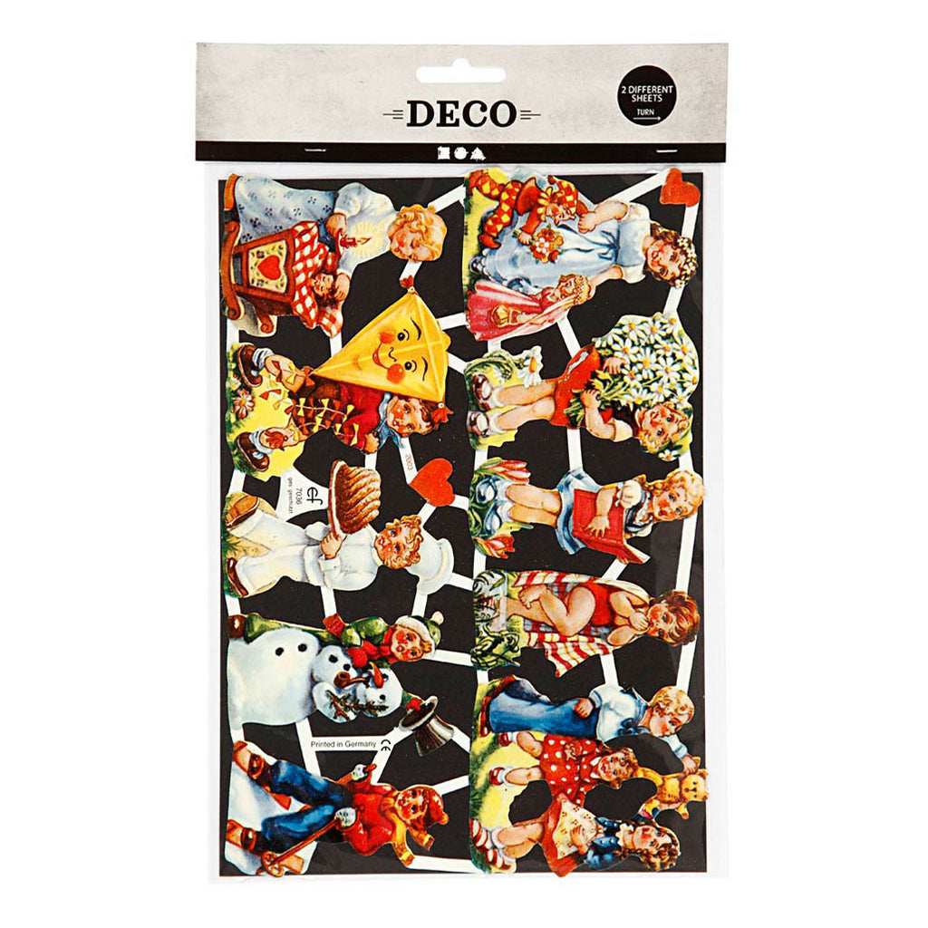 Creativ company vintage plaatjes, nostalgische kinderen, vel 16,5x23,5 cm, 2 vel 1 doos