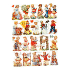 Creativ company vintage plaatjes, nostalgische kinderen, vel 16,5x23,5 cm, 2 vel 1 doos