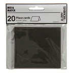 Creativ company naamkaarten, afm 9x4 cm, 220 gr, zwart, 20 stuk 1 doos