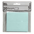 Naamkaarten, afm 9x4 cm, 220 gr, lichtblauw, 20 stuk 1 doos