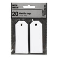 Creativ company manilla-labels, afm 3x8 cm, 220 gr, wit, 20 stuk 1 doos