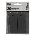 Manilla-labels, afm 3x8 cm, 220 gr, zwart, 20 stuk 1 doos