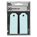 Creativ company manilla-labels, afm 3x8 cm, 220 gr, lichtblauw, 20 stuk 1 doos