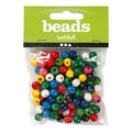 Creativ company houten kralen diverse kleuren, 150st.