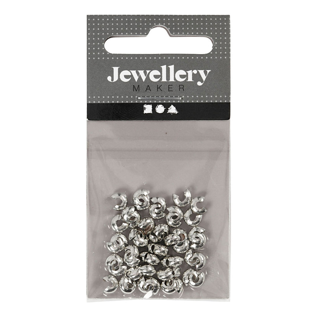 Creativ company metalen hoes verzilverd, 50st.