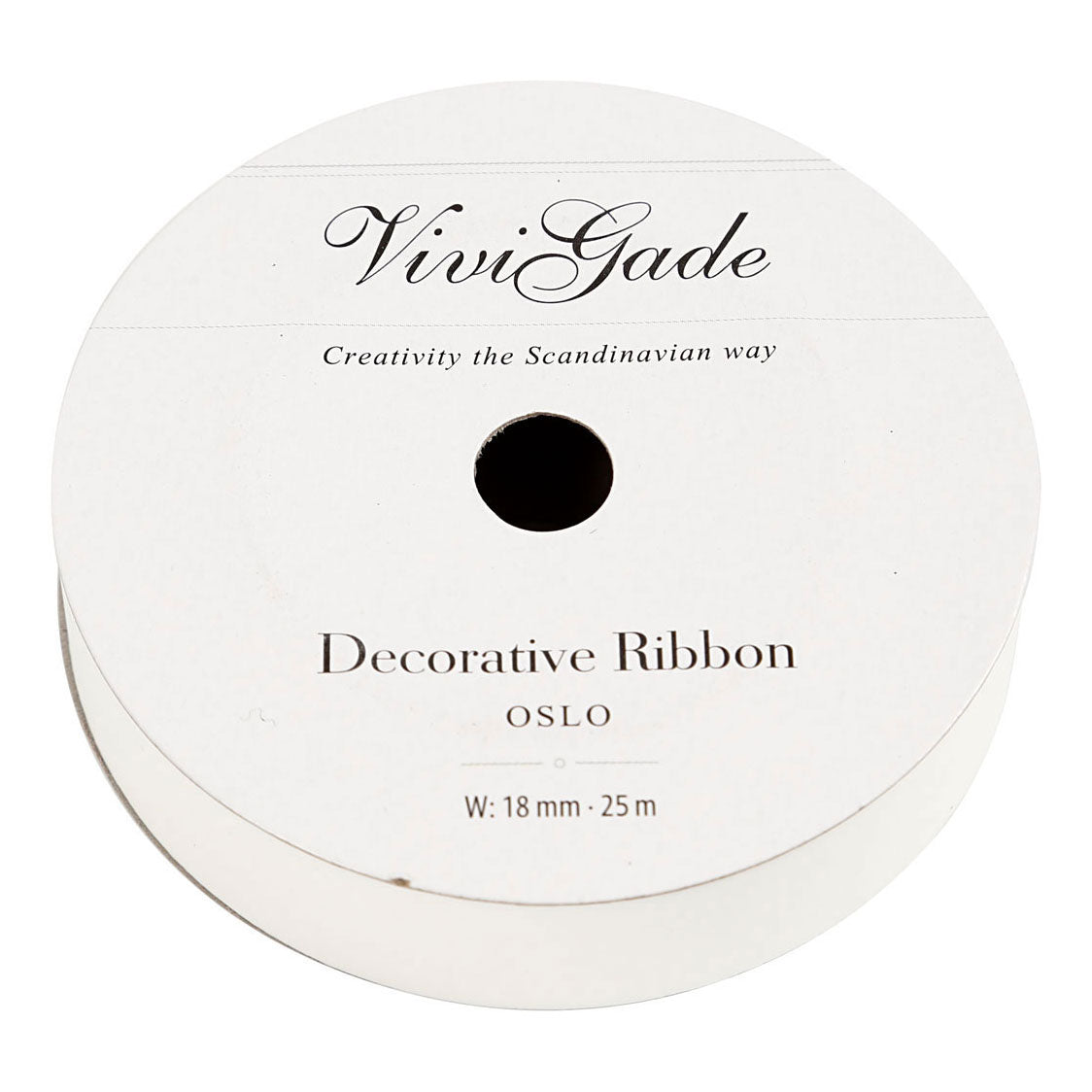 Creativ company cadeaulint, b: 18 mm, matt, wit, 25 m 1 rol