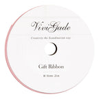 Cadeaulint, b: 18 mm, matt, lichtrood, 25 m 1 rol