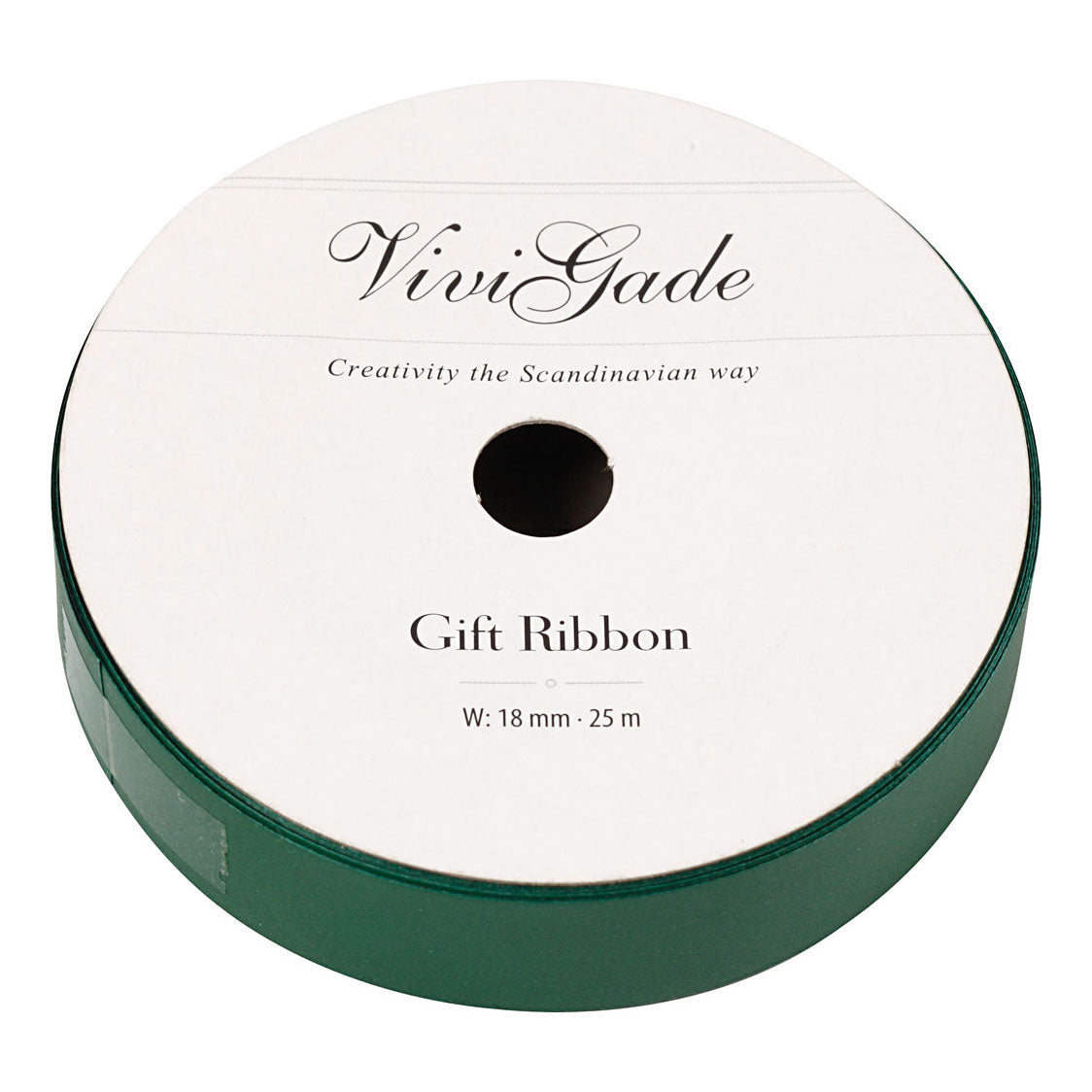 Cadeaulint, b: 18 mm, matt, groen, 25 m 1 rol