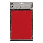 Kaarten, afmeting kaart 10,5x15 cm, 220 gr, rood, 10 stuk 1 doos