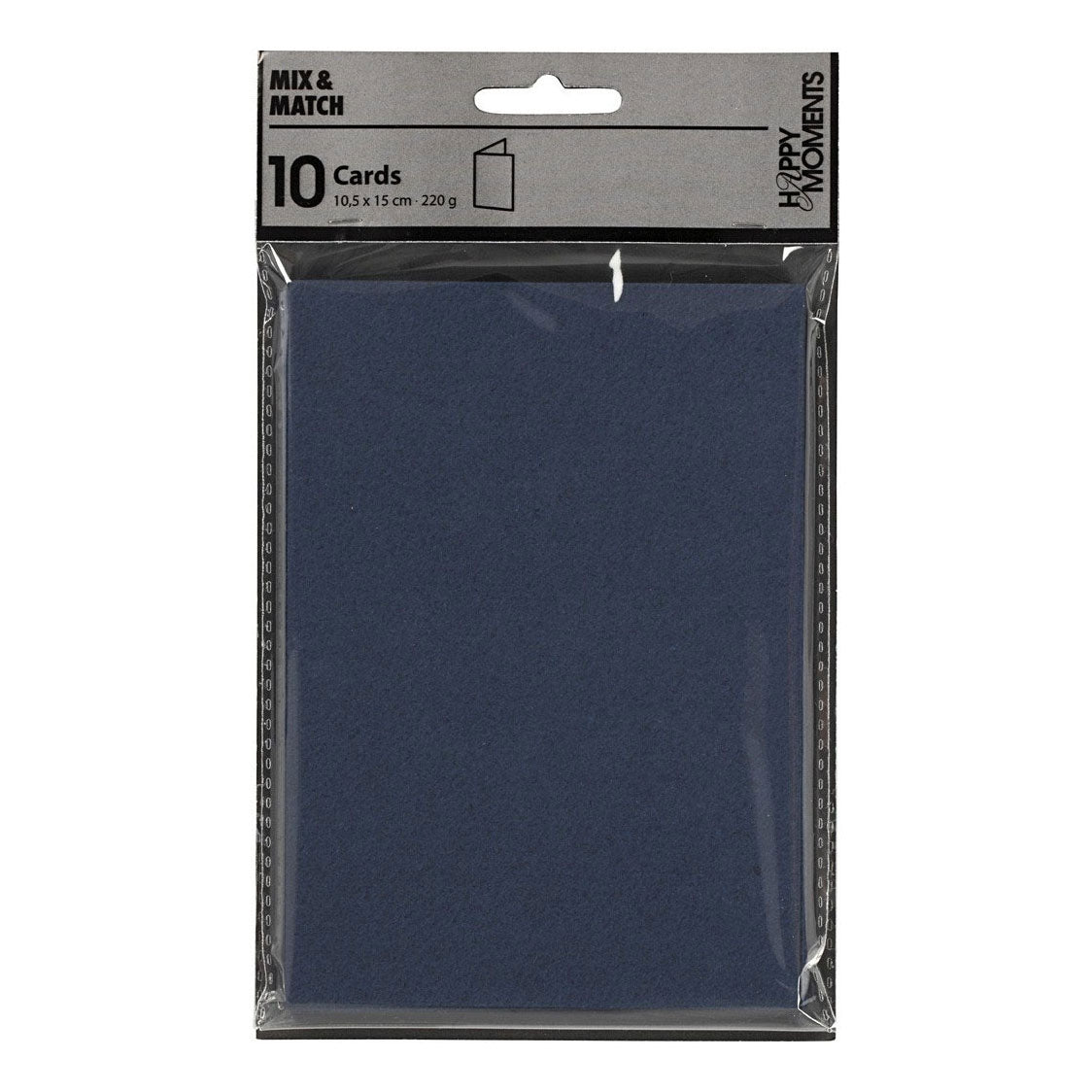 Creativ company kaarten, afmeting kaart 10,5x15 cm, 220 gr, blauw, 10 stuk 1 doos