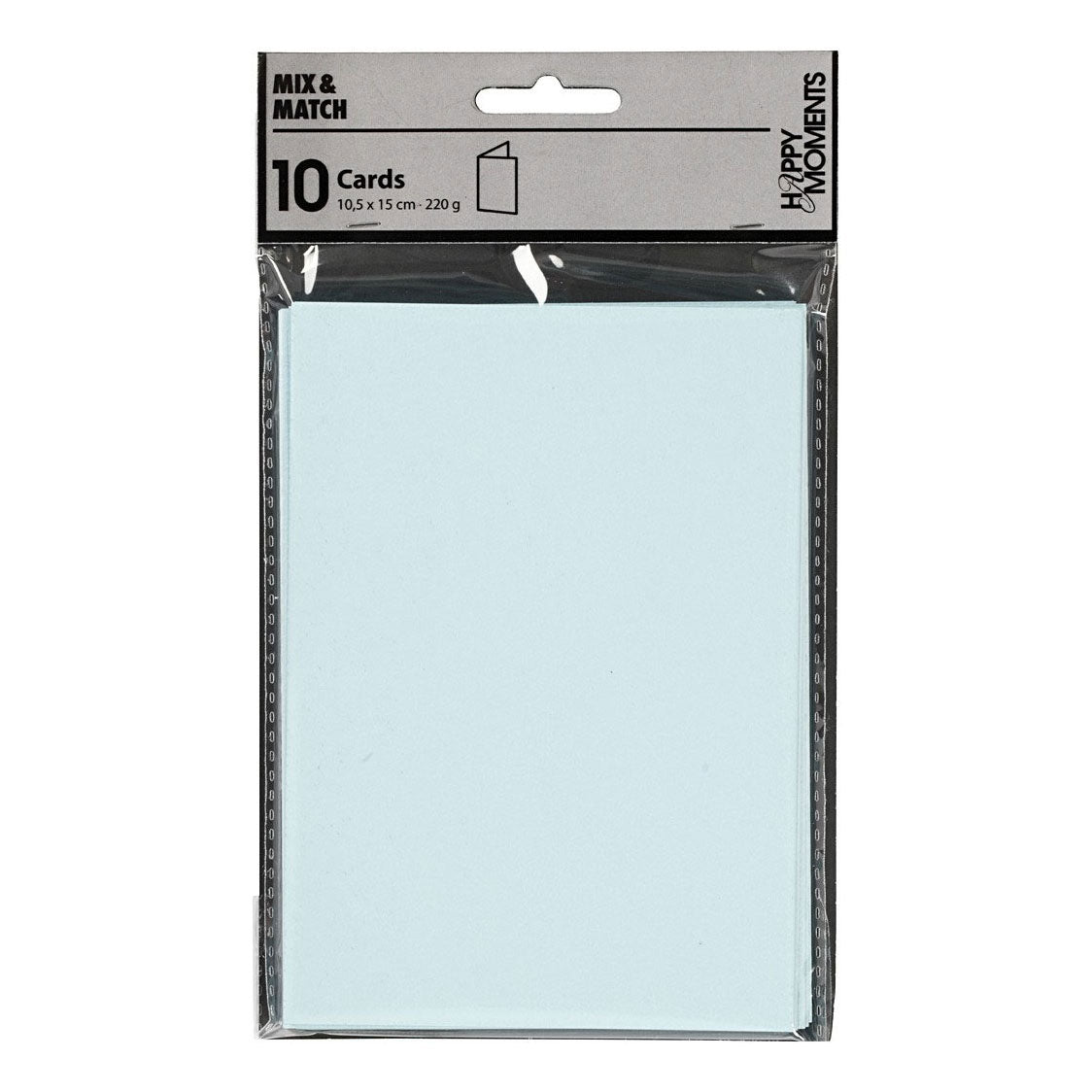 Creativ company kaarten, afmeting kaart 10,5x15 cm, 220 gr, lichtblauw, 10 stuk 1 doos