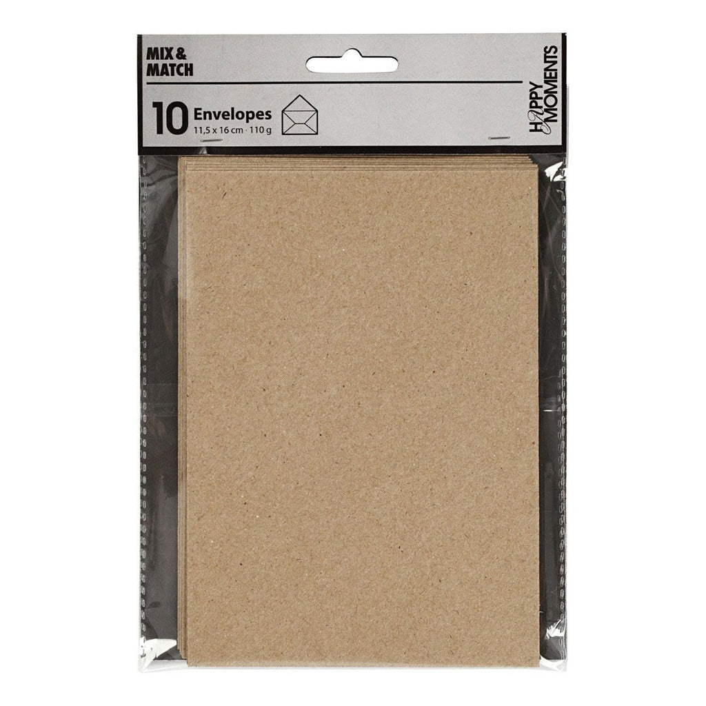Creativ company enveloppen, afmeting envelop 11,5x16 cm, 110 gr, naturel, 10 stuk 1 doos