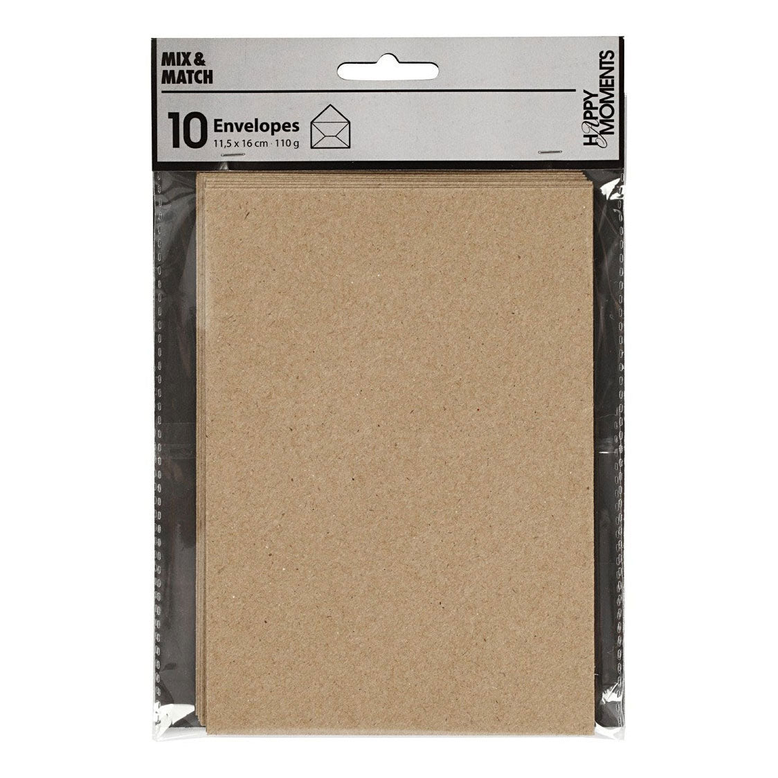 Creativ company enveloppen, afmeting envelop 11,5x16 cm, 110 gr, naturel, 10 stuk 1 doos