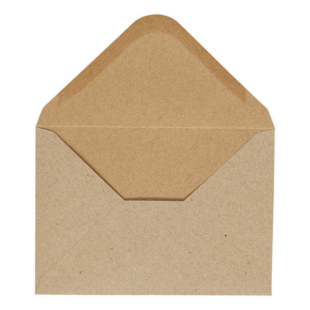 Creativ company enveloppen, afmeting envelop 11,5x16 cm, 110 gr, naturel, 10 stuk 1 doos