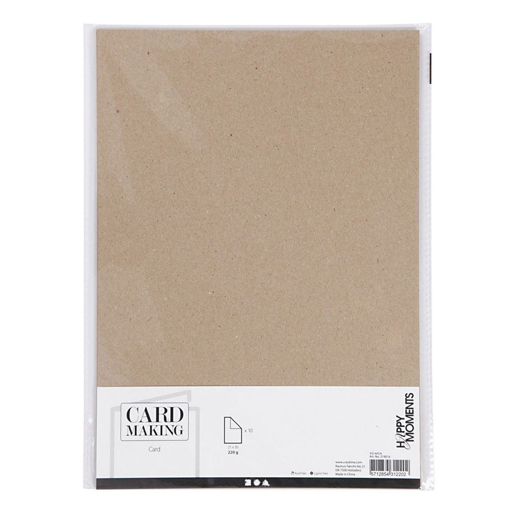 Creativ company karton, a4, vel 210x297 mm, 220 gr, naturel, 10 stuk 1 doos