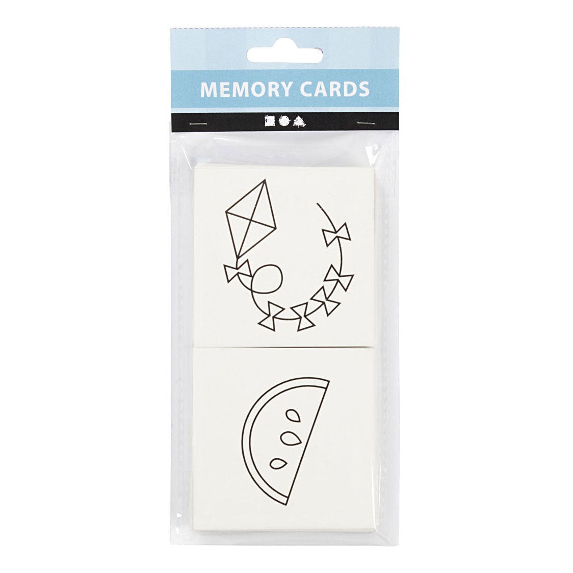 Creativ company memory kaarten, afm 7x7 cm, 400 gr, wit, 1 set