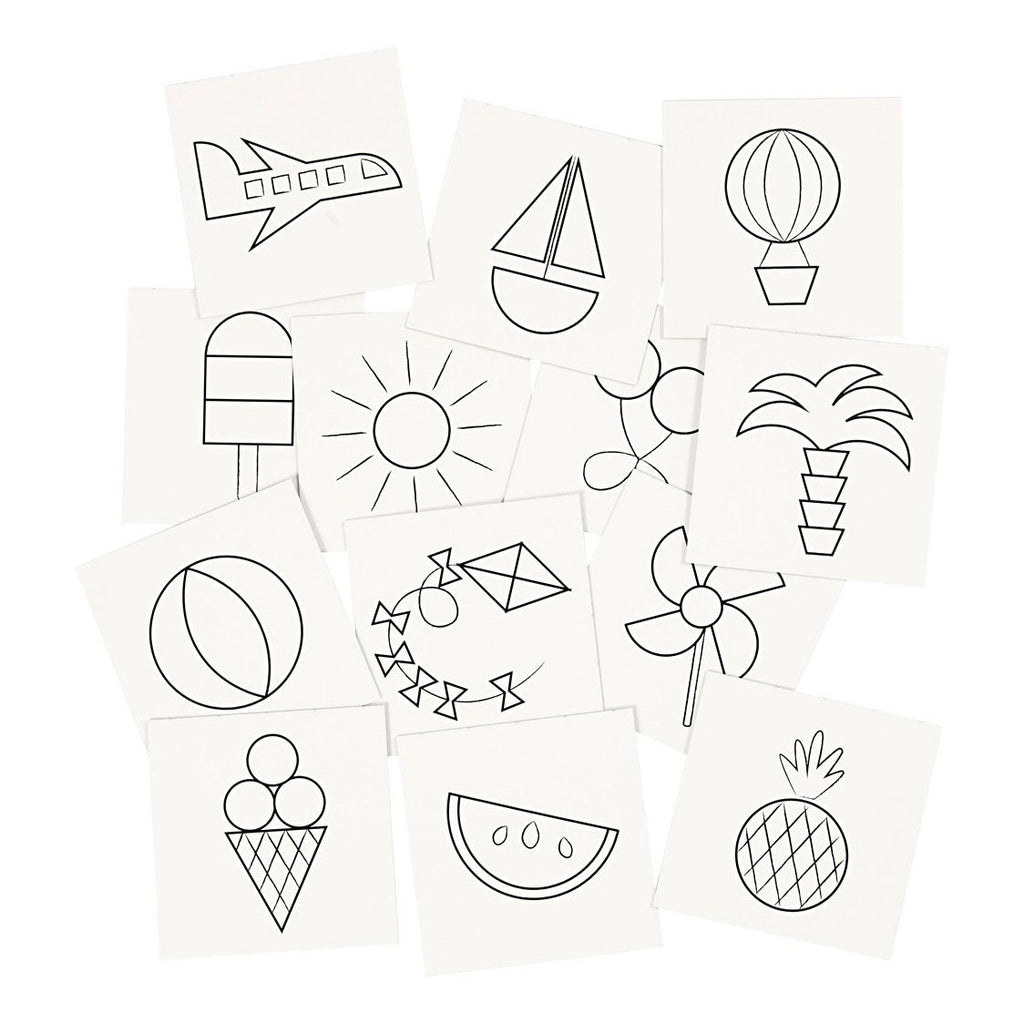 Creativ company memory kaarten, afm 7x7 cm, 400 gr, wit, 1 set