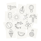 Creativ company memory kaarten, afm 7x7 cm, 400 gr, wit, 1 set