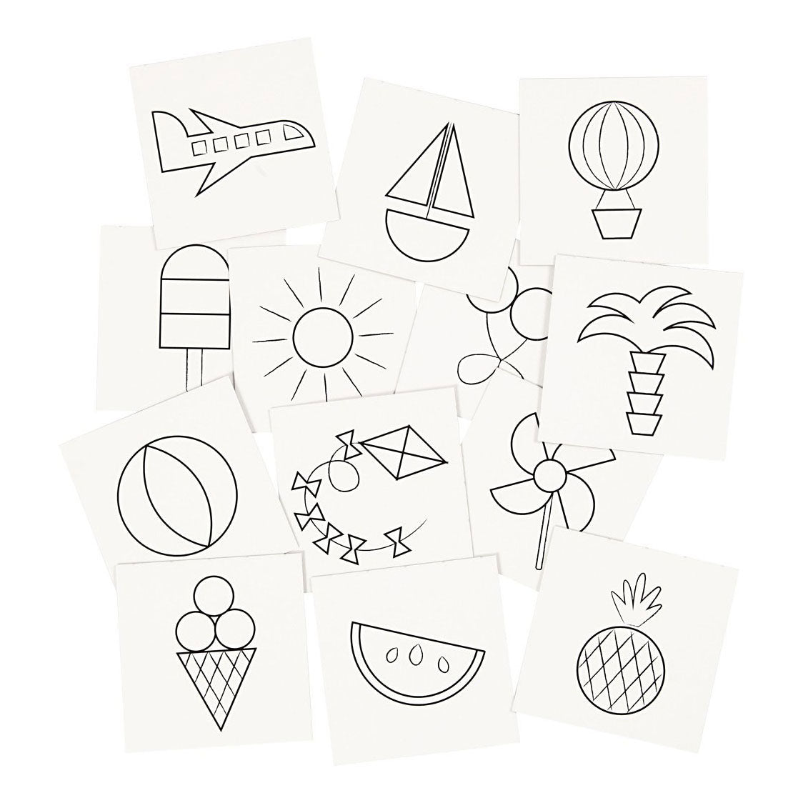 Creativ company memory kaarten, afm 7x7 cm, 400 gr, wit, 1 set
