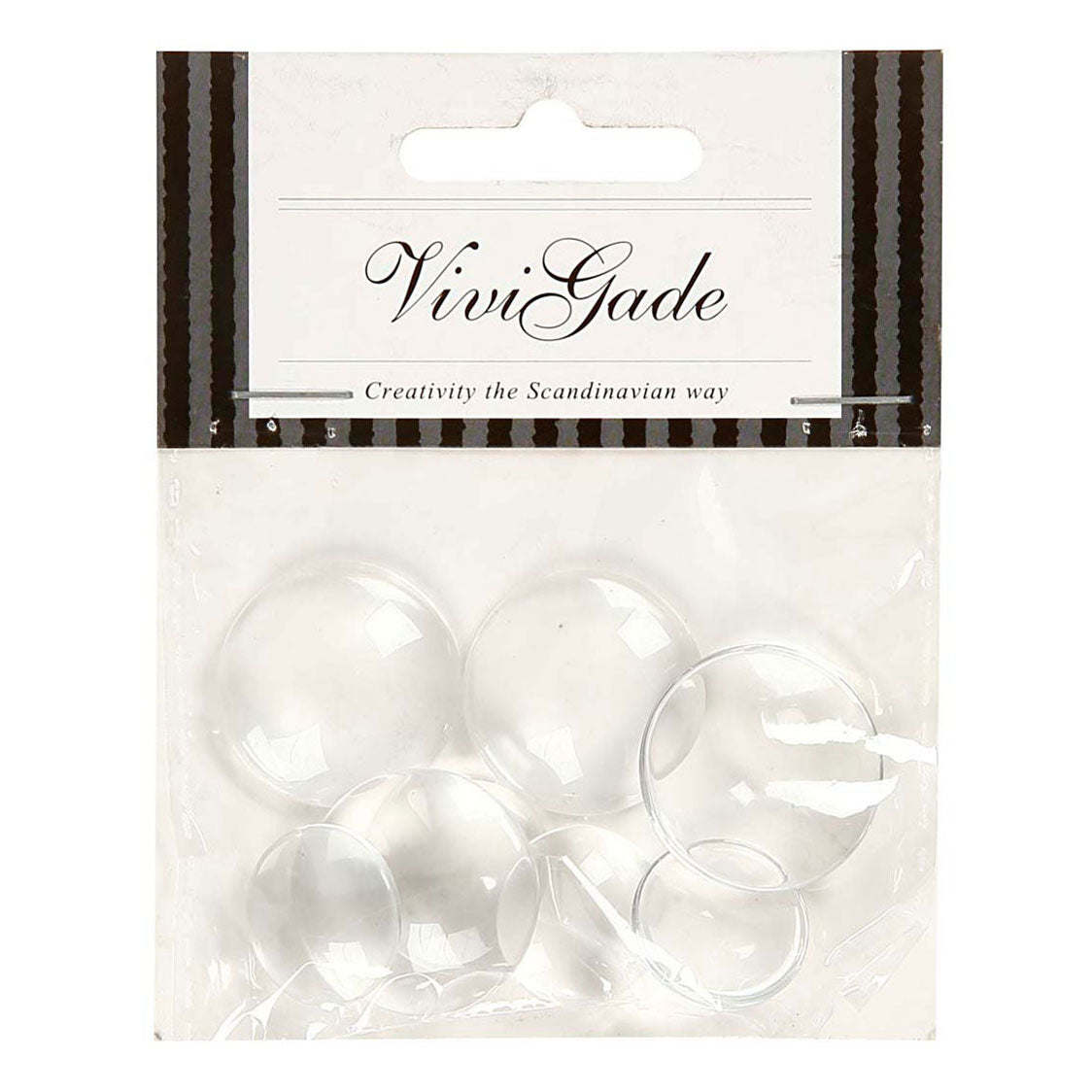 Creativ company ronde cabochons met platte achterkant, 8st.