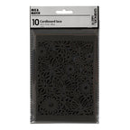 Creativ company patroonkarton, vel 10,5x15 cm, 200 gr, zwart, 10 stuk 1 doos