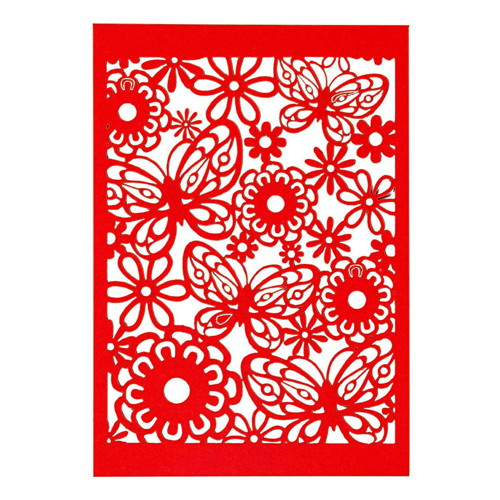 Creativ company patroonkarton, vel 10,5x15 cm, 200 gr, rood, 10 stuk 1 doos