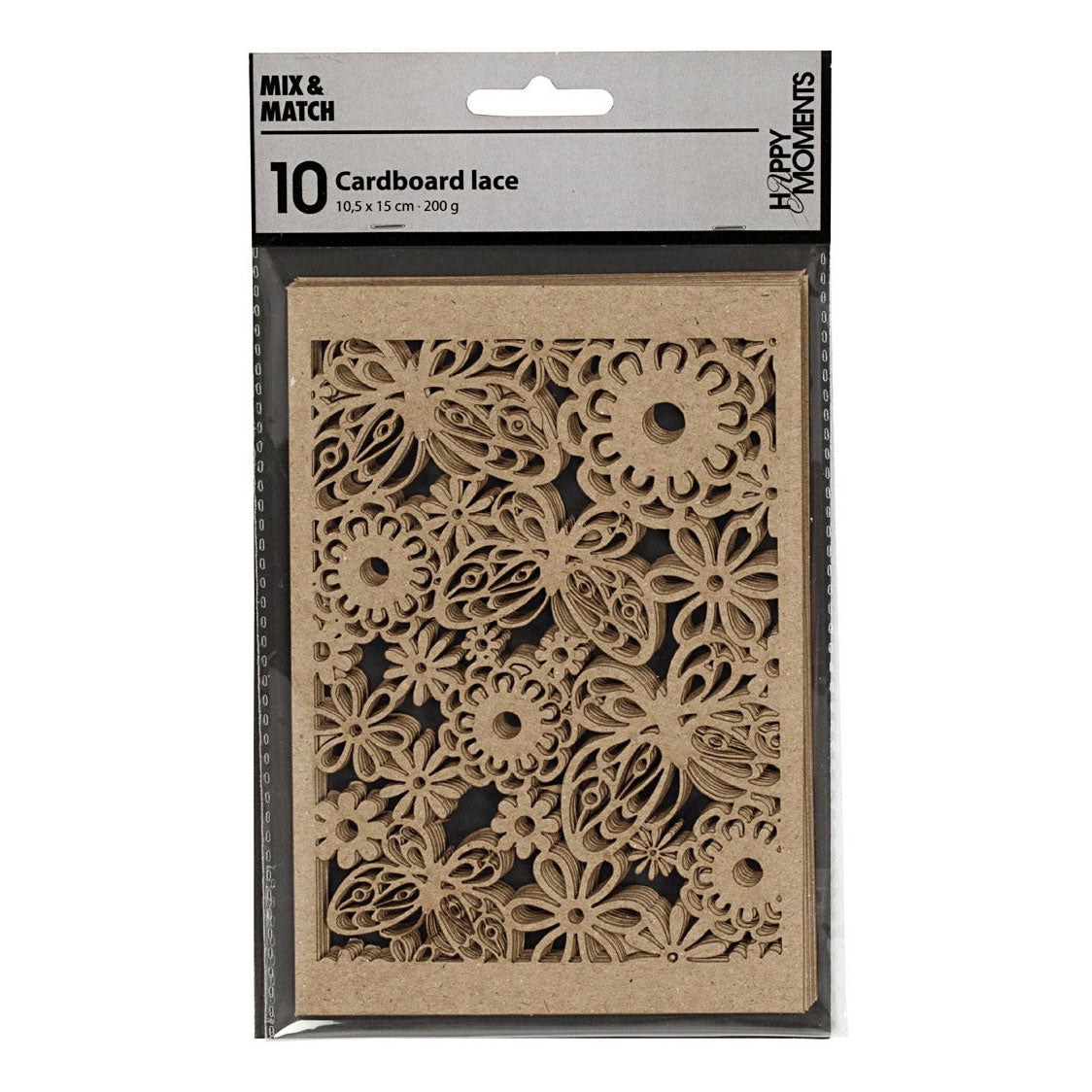 Creativ company patroonkarton, vel 10,5x15 cm, 200 gr, naturel, 10 stuk 1 doos