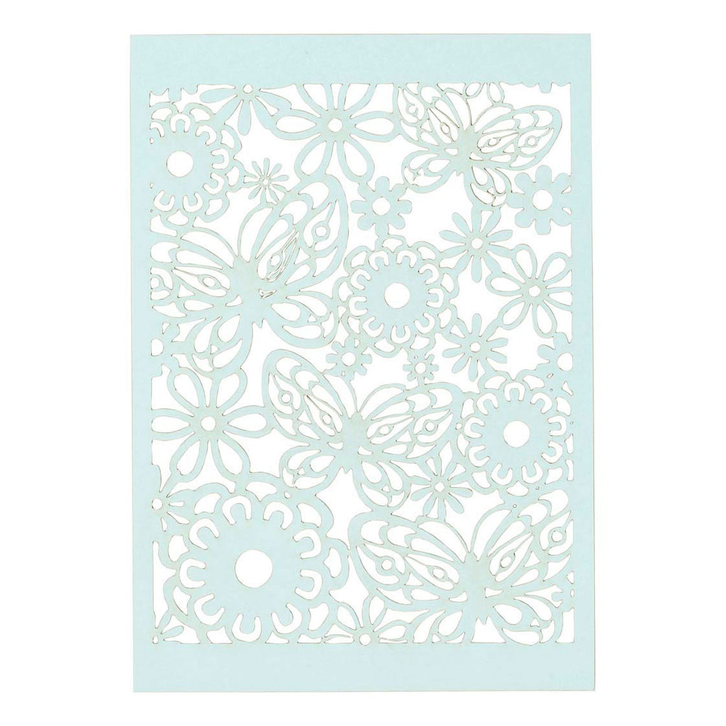 Creativ company patroonkarton, vel 10,5x15 cm, 200 gr, lichtblauw, 10 stuk 1 doos