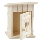 Creativ company houten mini toilethuis, 6,5x6,5x8cm