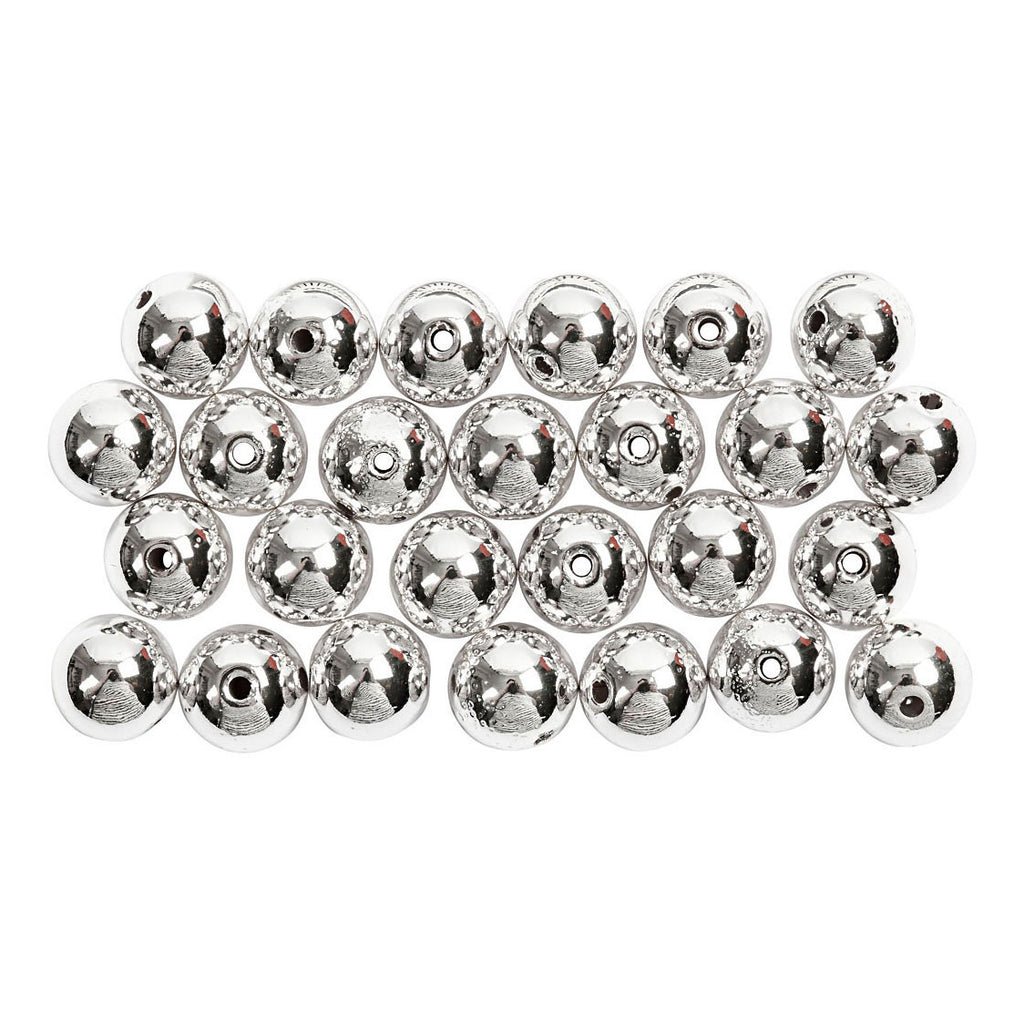 Creativ company kralen zilver, 50st.