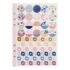 Creativ company stickerboek, bloemen, a5, goud, paars, roze, 1 stuk