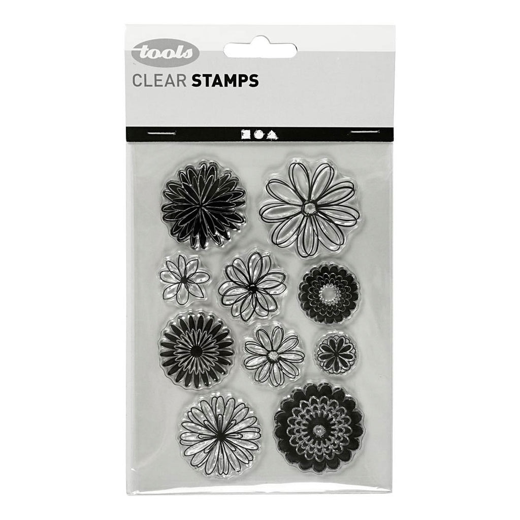 Creativ company silicone stempels, bloemen, vel 11x15,5 cm, 1 vel