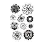 Creativ company silicone stempels, bloemen, vel 11x15,5 cm, 1 vel