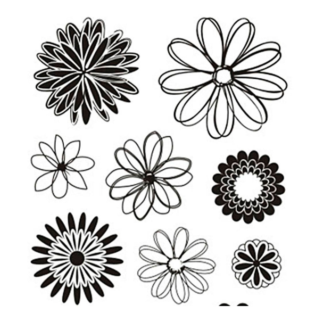Creativ company silicone stempels, bloemen, vel 11x15,5 cm, 1 vel