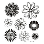 Creativ company silicone stempels, bloemen, vel 11x15,5 cm, 1 vel