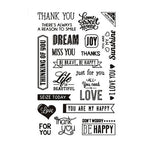 Creativ company silicone stempels, engelse tekst, vel 11x15,5 cm, 1 vel