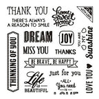 Creativ company silicone stempels, engelse tekst, vel 11x15,5 cm, 1 vel