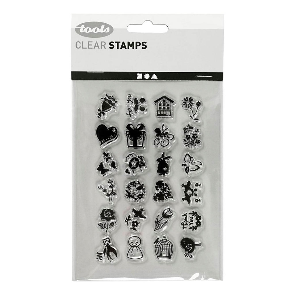 Creativ company silicone stempels, kleine lieve groetjes, vel 11x15,5 cm, 1 vel