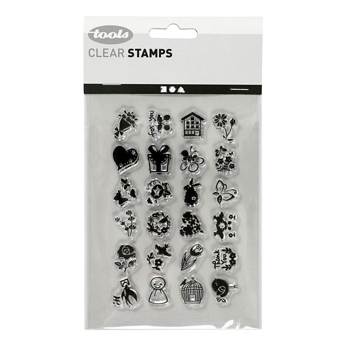 Creativ company silicone stempels, kleine lieve groetjes, vel 11x15,5 cm, 1 vel