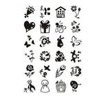 Creativ company silicone stempels, kleine lieve groetjes, vel 11x15,5 cm, 1 vel