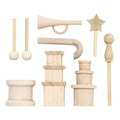Creativ company kleine houten accessoires voor decoratie set, 13dlg.