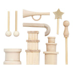 Creativ company kleine houten accessoires voor decoratie set, 13dlg.
