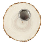 Creativ company houten schijf waxinelicht houder 14-16cm