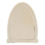 Creativ company houten miniatuur deur met scharnieren, 13x10cm