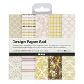 Creativ company design papierblok, vel 15,2x15,2 cm, 120 gr, groen, roze, 50 vel 1 doos