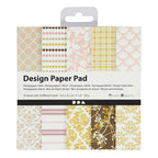 Creativ company design papierblok, vel 15,2x15,2 cm, 120 gr, groen, roze, 50 vel 1 doos