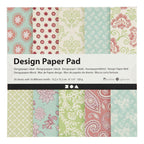 Design papierblok, vel 15,2x15,2 cm, 120 gr, mint groen, paars, 50 vel 1 doos
