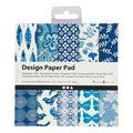 Creativ company design papierblok, vel 15,2x15,2 cm, 120 gr, blauw, 50 vel 1 doos