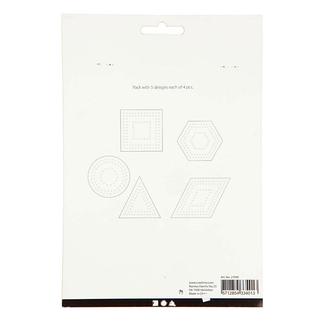 Creativ company kruissteken karton, geometrisch, afm 10-17 cm, wit, 20 stuk 1 doos